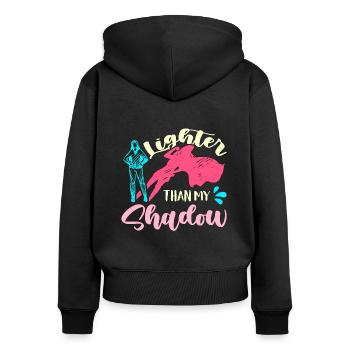 Mental Health Lighter Than My Shadow Health Care - Women's Premium Organic Zip Hoodie - black - Back - Julia (174cm)