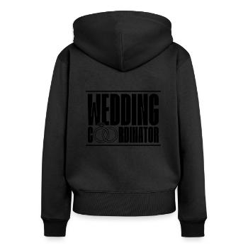 Wedding Coordinator Event Planner Wedding Planners - Frauen Premium Bio Zip Hoodie - Schwarz - Hinten - Julia (174cm)
