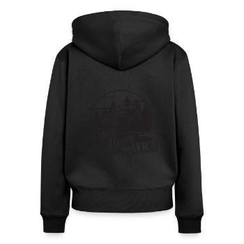 Dirt Never Hurt Off Road Roadtrip Off-Road Racer - Frauen Premium Bio Zip Hoodie - Schwarz - Hinten - Julia (174cm)