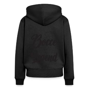 Bocce Ball Legend Boules Pétanque Joueur de pétanque - Sweat à capuche zippé Premium bio Femme - noir - Dos - Julia (174cm)