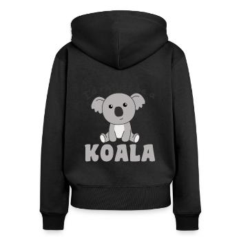 I'd rather be a koala - cute koala - Women's Premium Organic Zip Hoodie - black - Back - Julia (174cm)