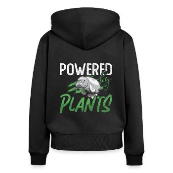 Dugong Alimenté Par Des Plantes Lamantin Animaux Marins - Sweat à capuche zippé Premium bio Femme - noir - Dos - Julia (174cm)