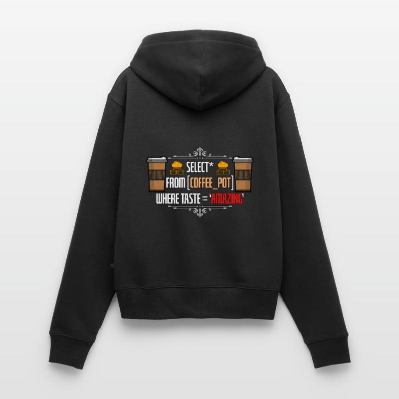Data Analyst Select From Coffee Pot Programming Frauen Premium Bio Zip Hoodie