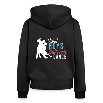 Ballroom Dance Cool Boys Ballroom Dance Dancing - Women's Premium Organic Zip Hoodie - black - Back - Julia (174cm)