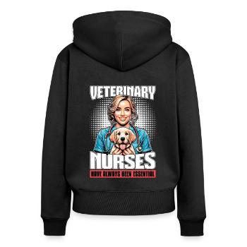 Veterinary Nurses Have Always Been Veterinarian - Frauen Premium Bio Zip Hoodie - Schwarz - Hinten - Julia (174cm)