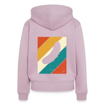 Gurke Gewürzgurke Kukumer Retro Saure Gurke - Frauen Premium Bio Zip Hoodie - Altrosa - Hinten - Julia (174cm)