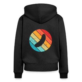 Gurke Gewürzgurke Kukumer Kreis Retro Geschenk - Frauen Premium Bio Zip Hoodie - Schwarz - Hinten - Julia (174cm)