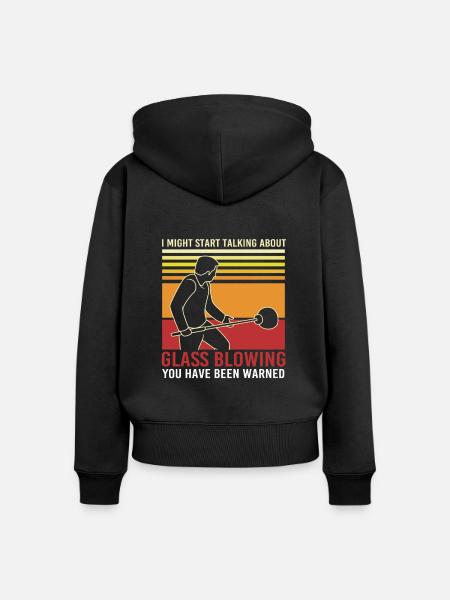 Glas Glasbläser - Frauen Premium Bio Zip Hoodie - Schwarz
