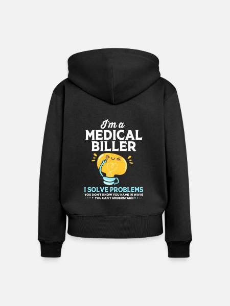 Medizin Coder - Frauen Premium Bio Zip Hoodie - Schwarz