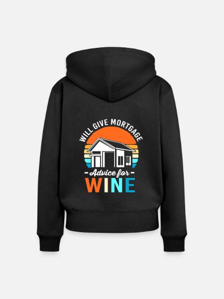 Schulden Eigentumswohnung Hypothek - Frauen Premium Bio Zip Hoodie - Schwarz