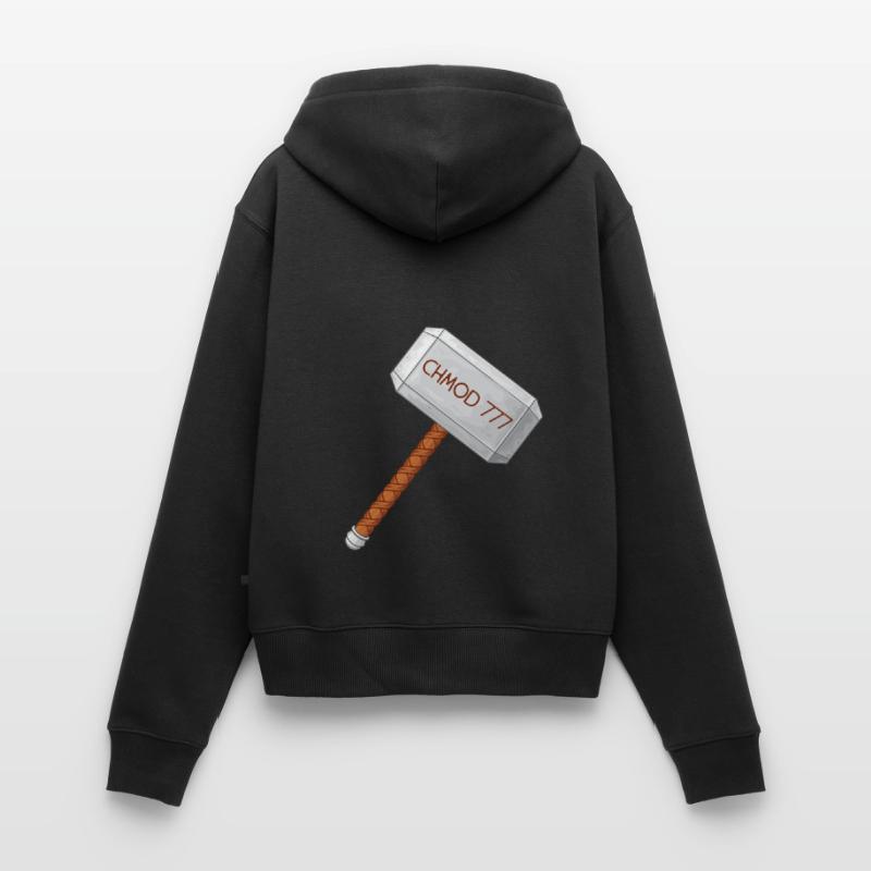 Linux Admin Chmod Sweat à capuche zippé Premium bio Femme
