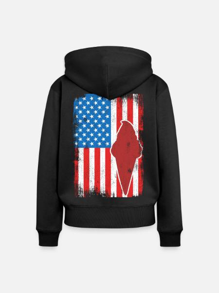 Eiscreme 4. Juli USA - Frauen Premium Bio Zip Hoodie - Schwarz