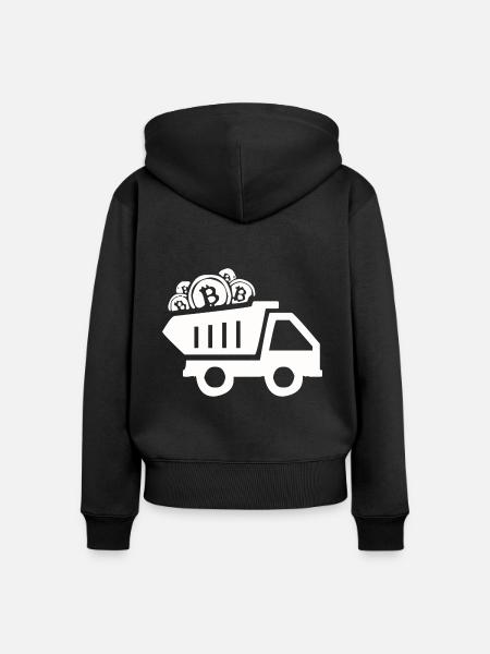 Bitcoin-Interesse - Frauen Premium Bio Zip Hoodie - Schwarz