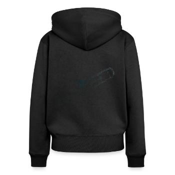 Herren Jazz Posaune Blechbläser Posaune - Frauen Premium Bio Zip Hoodie - Schwarz - Hinten - Julia (174cm)