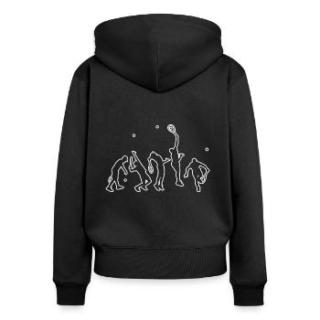 Tennis Jouer au tennis Tennis Homme - Sweat à capuche zippé Premium bio Femme - noir - Dos - Julia (174cm)