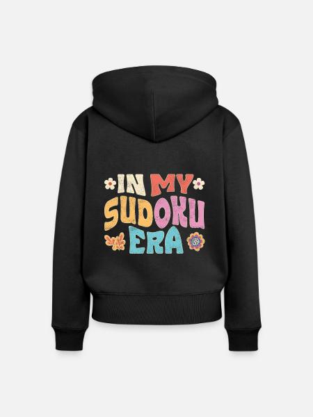 in my Sudoku Era - Frauen Premium Bio Zip Hoodie - Schwarz