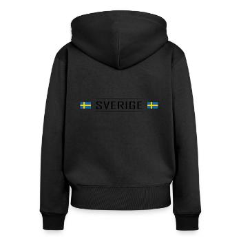 Sverige Land Schweden Skandinavien Urlaub - Frauen Premium Bio Zip Hoodie - Schwarz - Hinten - Julia (174cm)