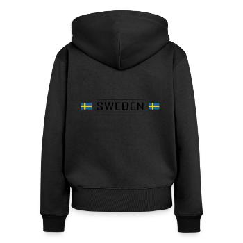 Sweden Land Schweden Skandinavien Urlaub - Frauen Premium Bio Zip Hoodie - Schwarz - Hinten - Julia (174cm)