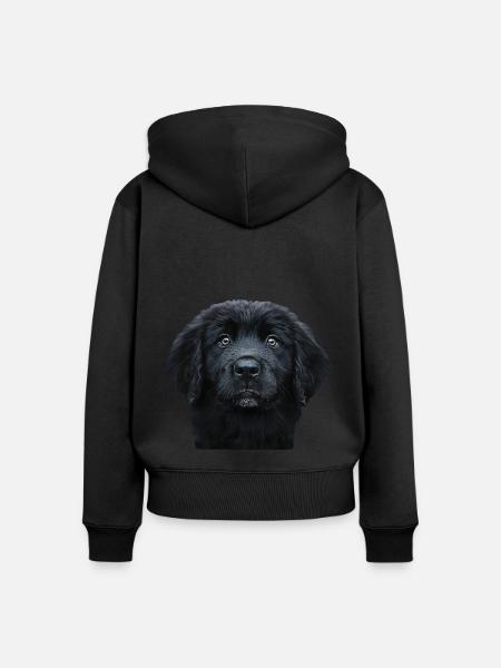 Neufundland - Frauen Premium Bio Zip Hoodie - Schwarz