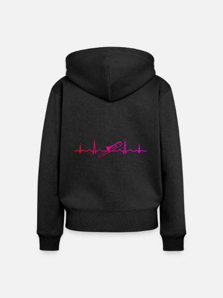 Posaune Blechblasinstrument Blaskapelle - Frauen Premium Bio Zip Hoodie - Schwarz