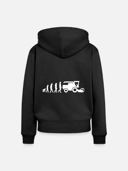 Reaper-Evolution - Frauen Premium Bio Zip Hoodie - Schwarz