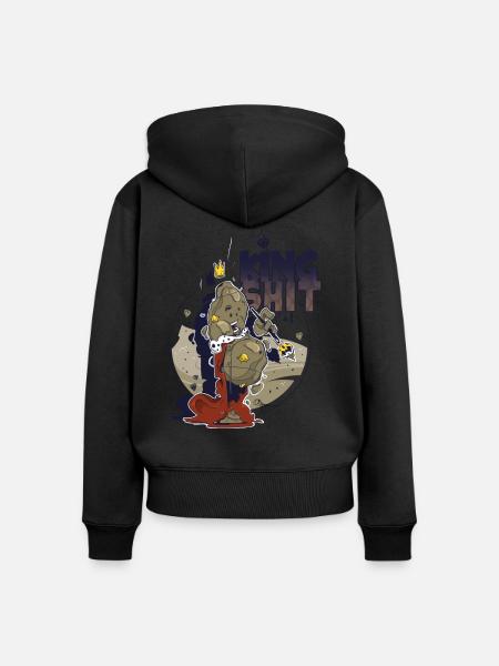 King Shit - Frauen Premium Bio Zip Hoodie - Schwarz