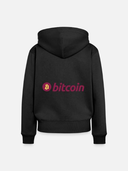 Bitcoin (Bitcoin) - Frauen Premium Bio Zip Hoodie - Schwarz
