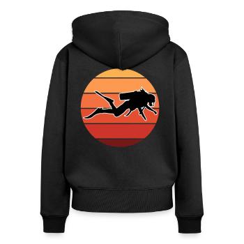 Tauchen Ägypten Korallen - Frauen Premium Bio Zip Hoodie - Schwarz - Hinten - Julia (174cm)