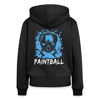 Paintball - Women's Premium Organic Zip Hoodie - black - Back - Julia (174cm)