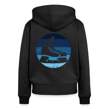 skate - Women's Premium Organic Zip Hoodie - black - Back - Julia (174cm)