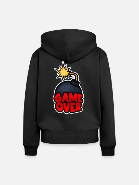 Game Over - Frauen Premium Bio Zip Hoodie - Schwarz