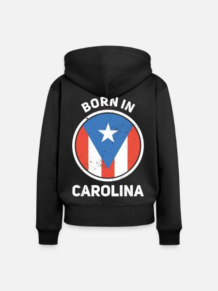 Puerto Rico - Frauen Premium Bio Zip Hoodie - Schwarz