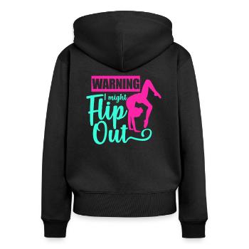 Gymnastics Gymnastics Gymnastics Floor Gymnastics Gift - Women's Premium Organic Zip Hoodie - black - Back - Julia (174cm)