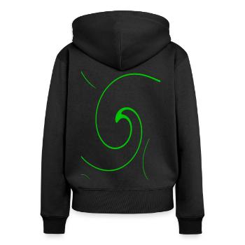 Neon Spiral - Women's Premium Organic Zip Hoodie - black - Back - Julia (174cm)