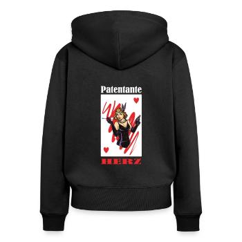 Godmother Aunt Godmother Baptismal Godchild - Women's Premium Organic Zip Hoodie - black - Back - Julia (174cm)