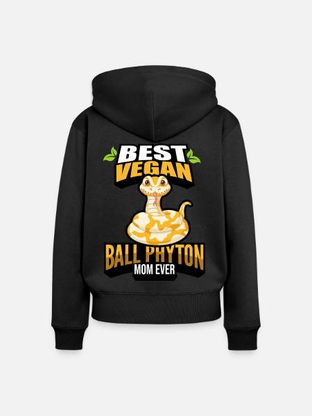 Königspython - Frauen Premium Bio Zip Hoodie - Schwarz