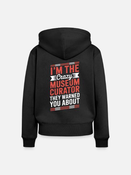 Museum - Frauen Premium Bio Zip Hoodie - Schwarz