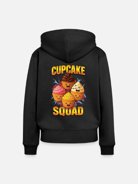 Cupcake - Frauen Premium Bio Zip Hoodie - Schwarz