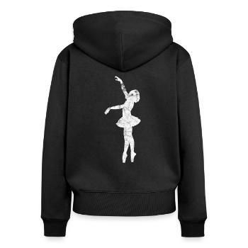 ballerina - Women's Premium Organic Zip Hoodie - black - Back - Julia (174cm)