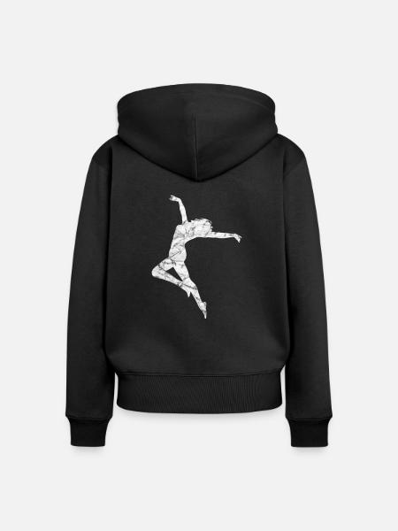 danse - Sweat à capuche zippé Premium bio Femme - noir