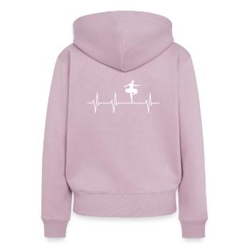 Ballett - Frauen Premium Bio Zip Hoodie - Altrosa - Hinten - Julia (174cm)
