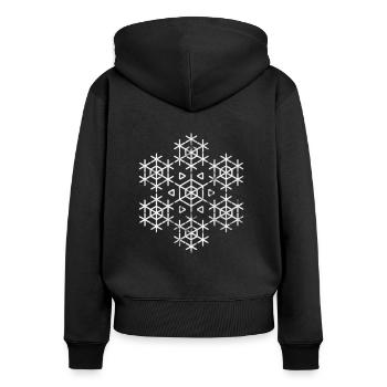 winter - Women's Premium Organic Zip Hoodie - black - Back - Julia (174cm)