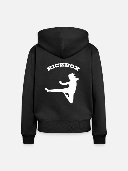 Kickboxing - Frauen Premium Bio Zip Hoodie - Schwarz