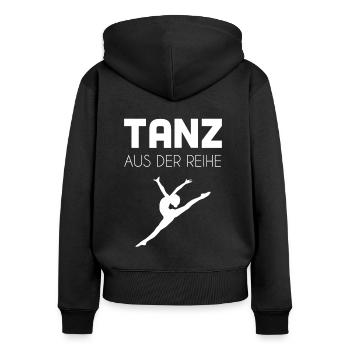 danse - Sweat à capuche zippé Premium bio Femme - noir - Dos - Julia (174cm)