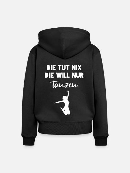danse - Sweat à capuche zippé Premium bio Femme - noir