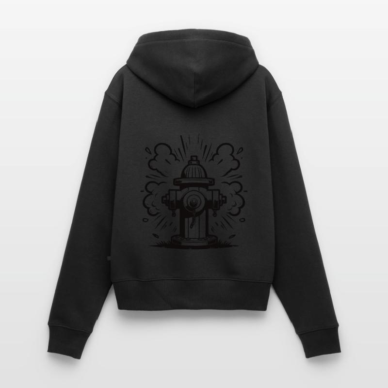 Retro Fire Hydrant – Classic Fire Hydrant Design Women's Premium Organic Zip Hoodie