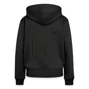 1979 Vintage né Vintage cadeau d’anniversaire - Sweat à capuche zippé Premium bio Femme - noir - Dos - Julia (174cm)