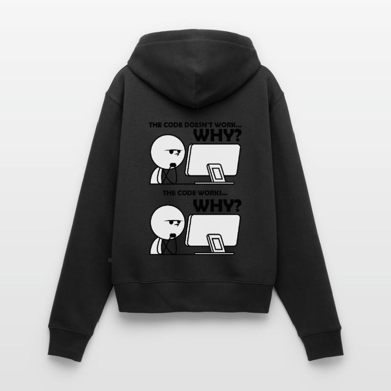 Programmierung Code Witzig Frauen Premium Bio Zip Hoodie