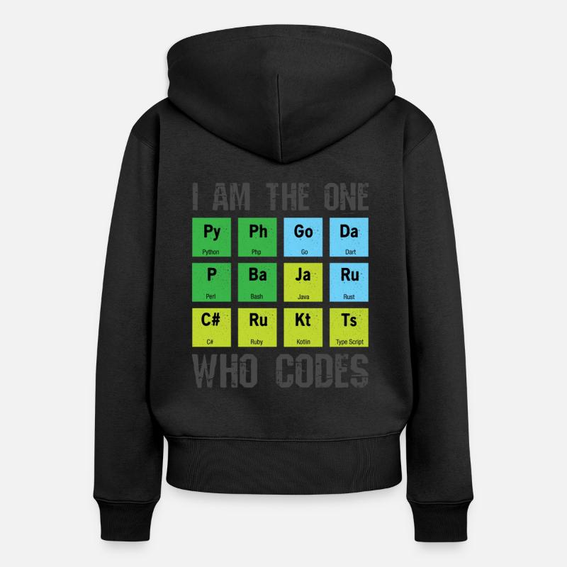 Programmierer - Frauen Premium Bio Zip Hoodie - Schwarz