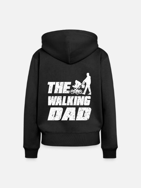 The Walking dad - Frauen Premium Bio Zip Hoodie - Schwarz